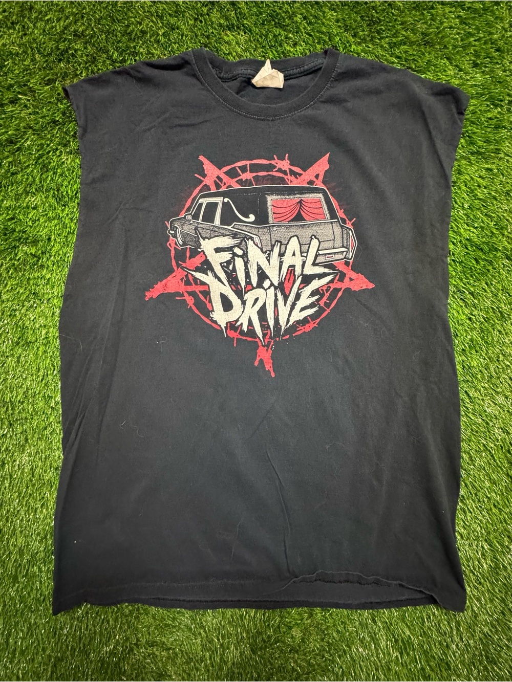 Final‎ Drive Sign The ** Deal Cut Off T Shirt XL Metalcore Hardcore Band Tee